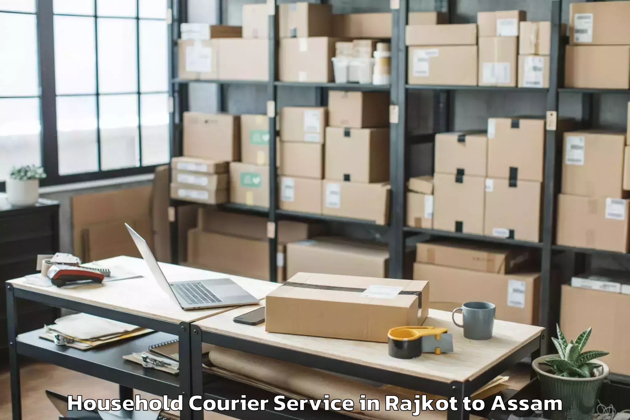 Professional Rajkot to Makum Household Courier